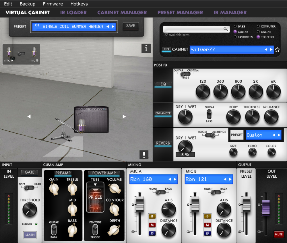 two notes torpedo remote 5 cabm plus virtual cabinet mode image